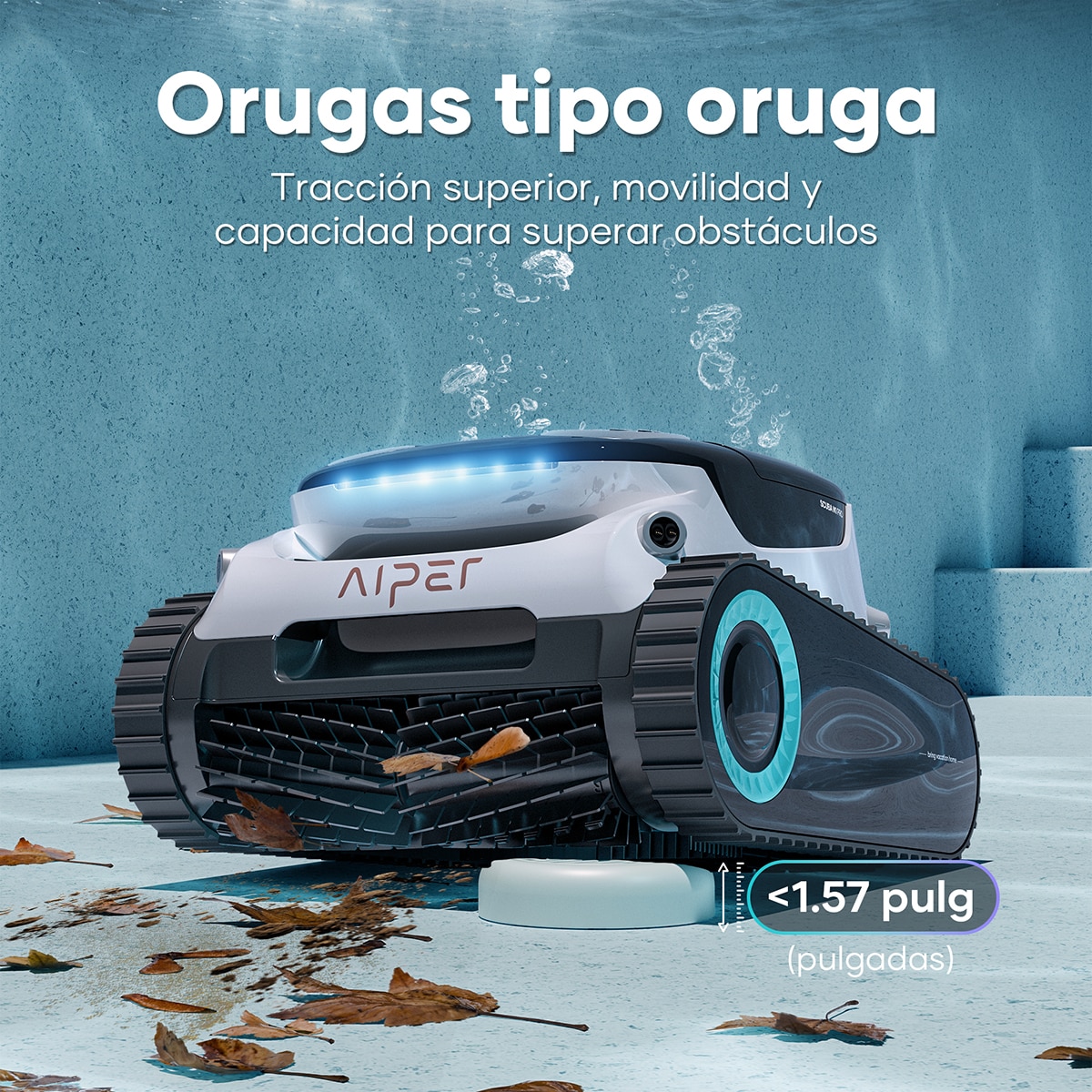 Limpiador Robótico Inalámbrico para piscinas Scuba N1 Pro Blanco-17