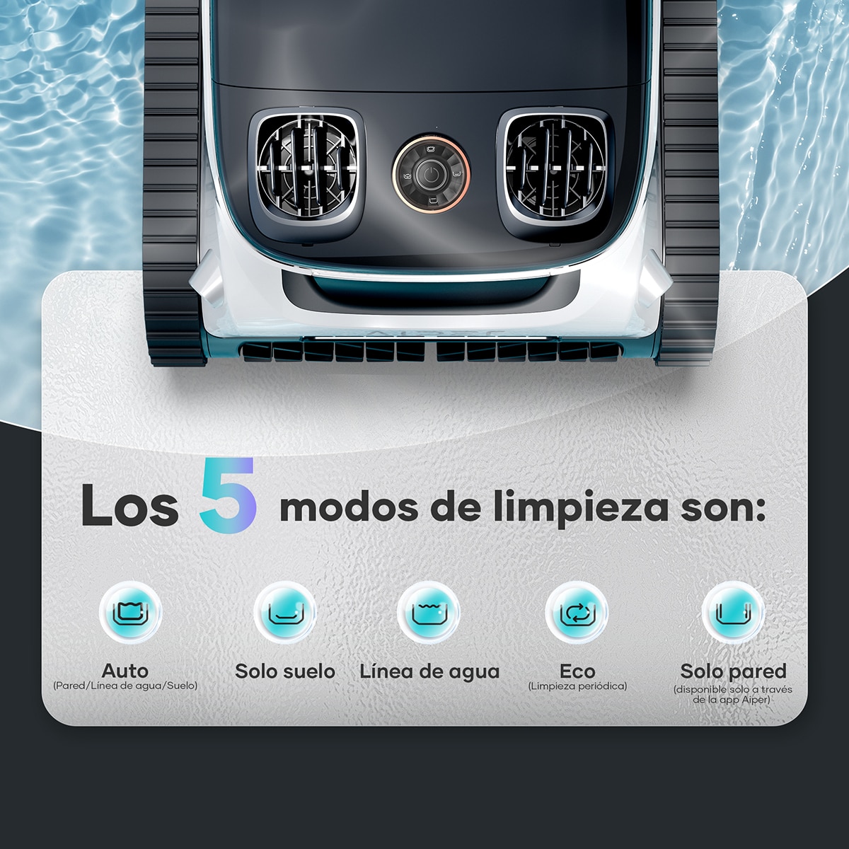 Limpiador Robótico Inalámbrico para piscinas Scuba N1 Pro Blanco-19