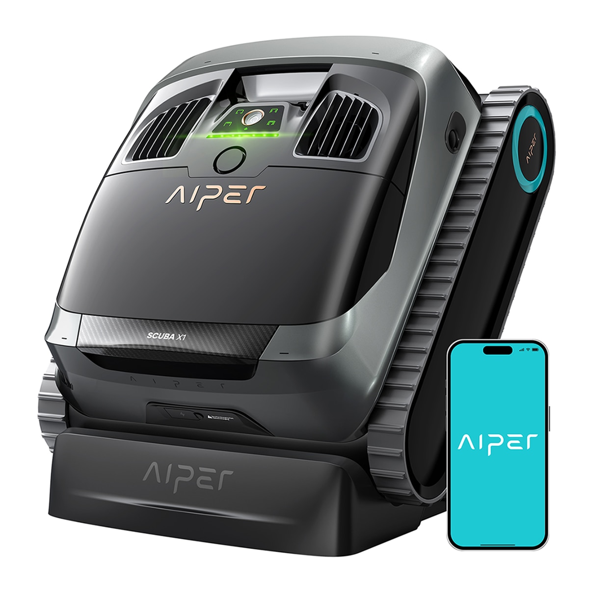 Lavadora Robótica sem Fios para Piscinas Scuba X1 Cinzento-6