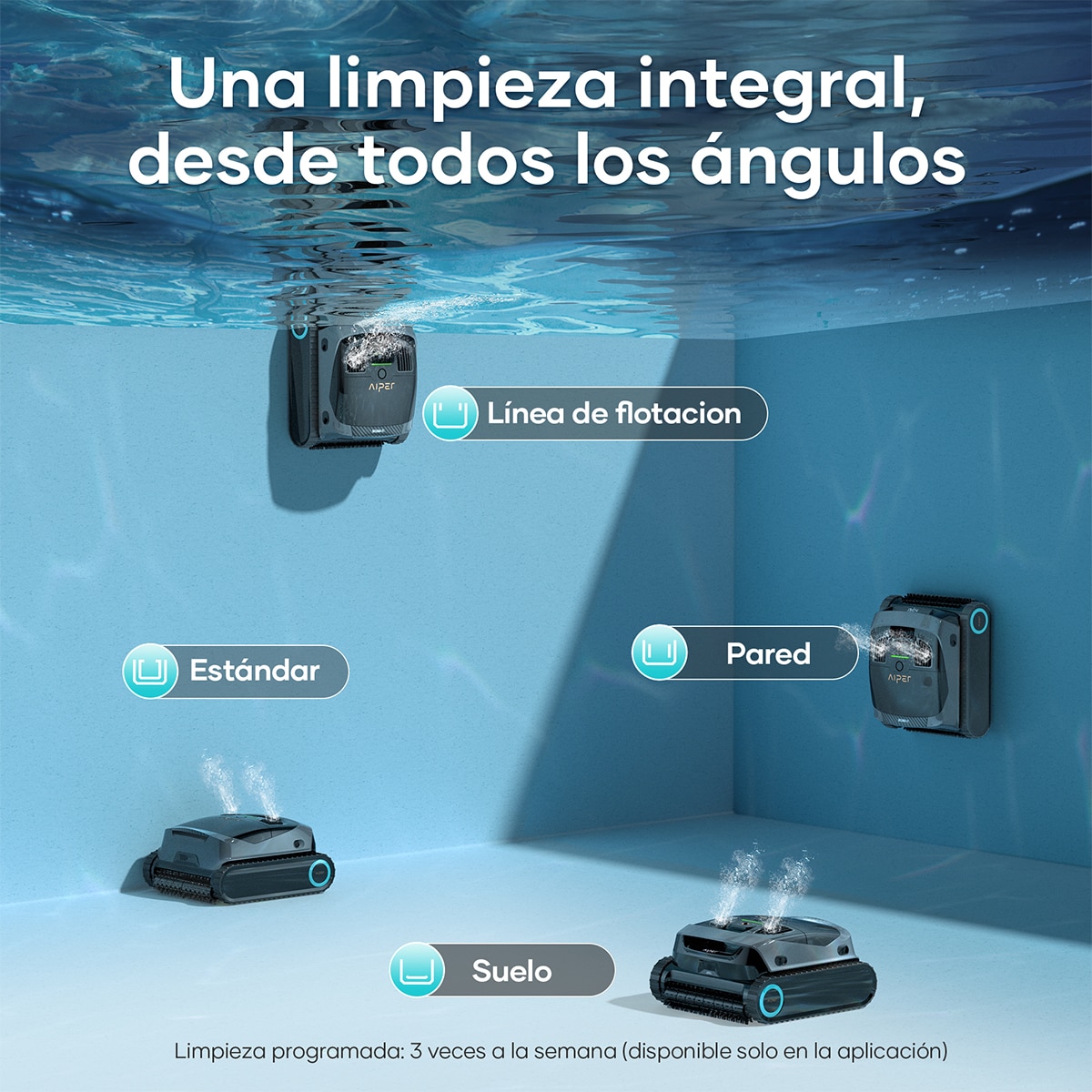 Lavadora Robótica sem Fios para Piscinas Scuba X1 Cinzento-10