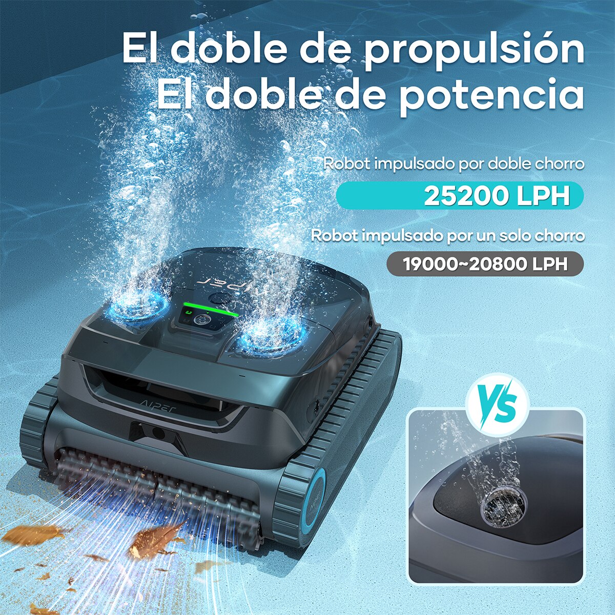 Lavadora Robótica sem Fios para Piscinas Scuba X1 Cinzento-13