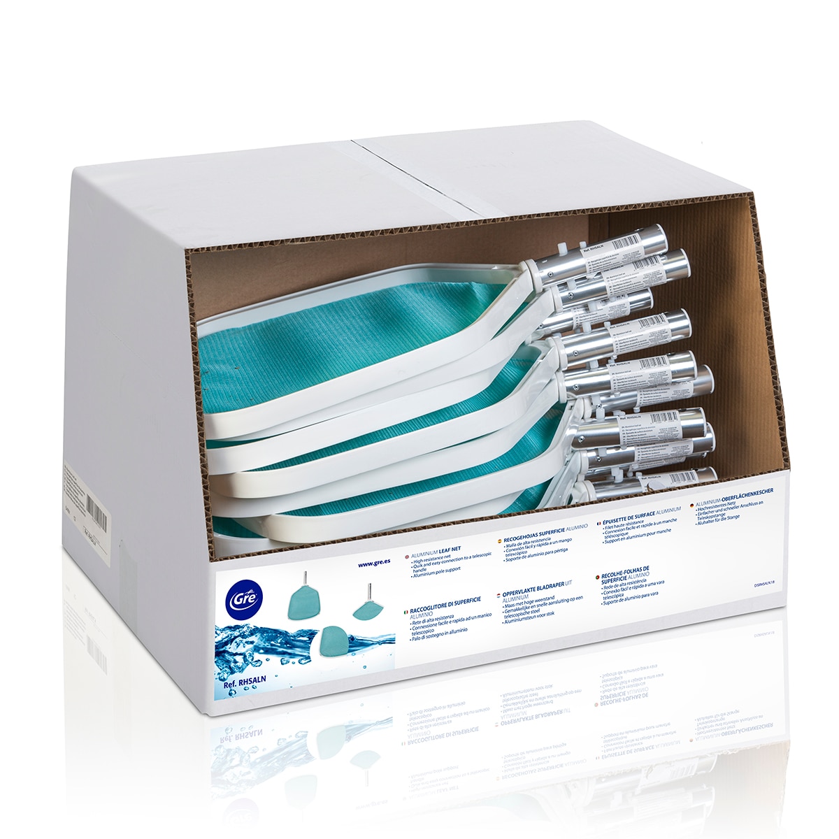 Recogehojas aluminio superficie gama Confort Verde / Blanco-3