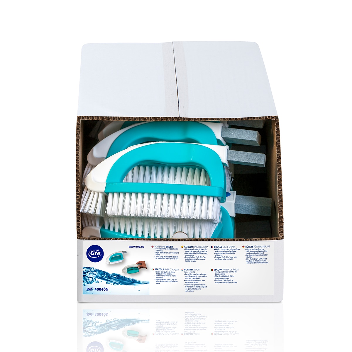 Cepillo manual multifunción  gama Confort Verde / Blanco-4