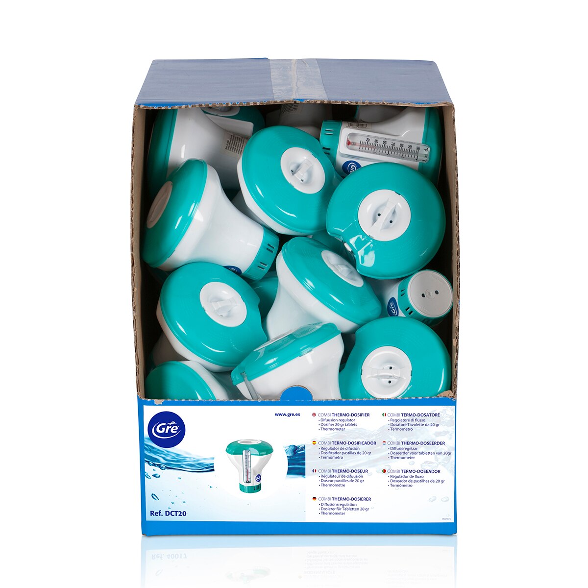 Dosificador combi con termómetro para past. de 20 g Verde / Blanco-2