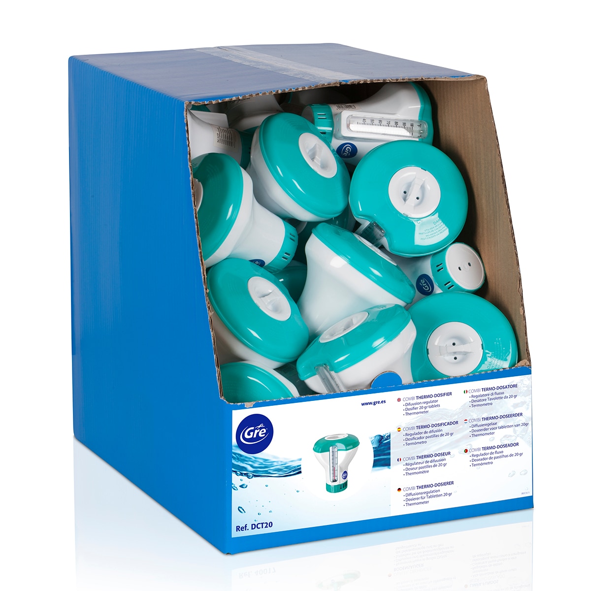 Dosificador combi con termómetro para past. de 20 g Verde / Blanco-3