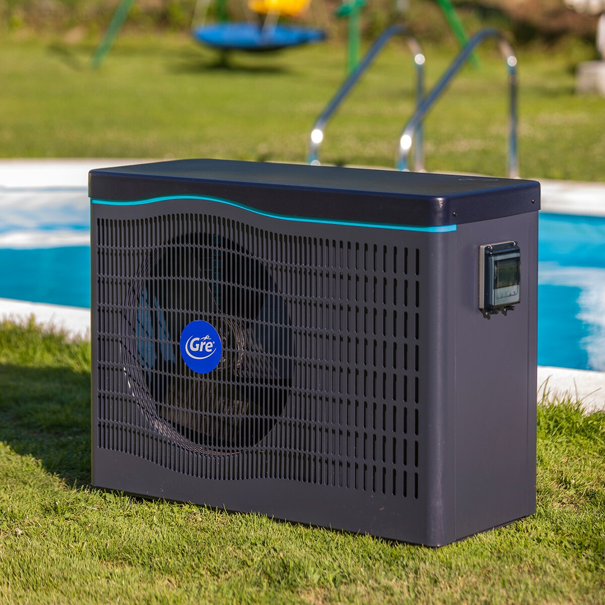 Bomba de calor Full Inverter con conectividad para piscinas de hasta 75 m3 13 KW Gris / Azul-10