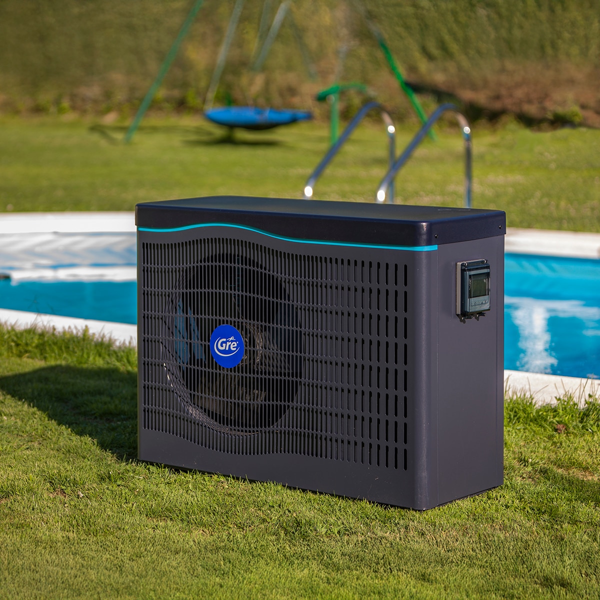 Bomba de calor Full Inverter con conectividad para piscinas de hasta 75 m3 13 KW Gris / Azul-11