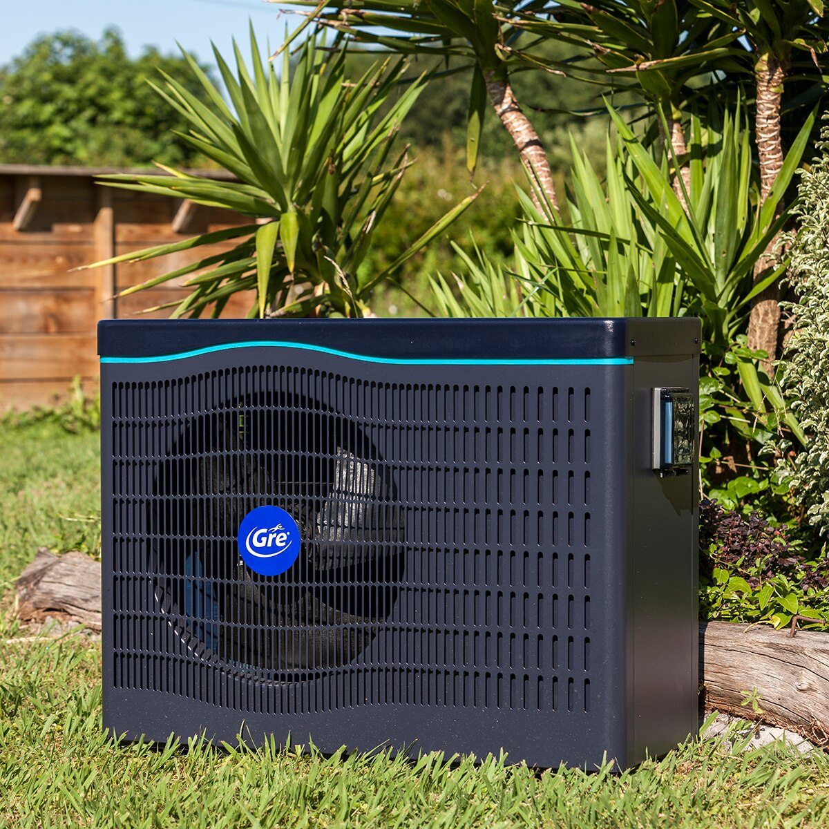 Bomba de calor Full Inverter con conectividad  piscinas de hasta 45 m3 7 KW Gris / Azul-2