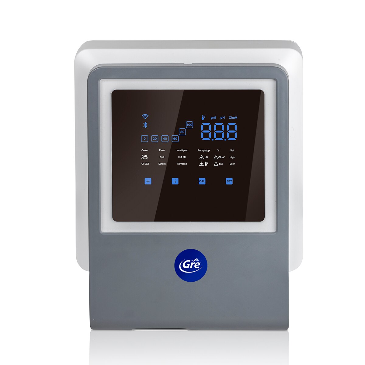 Clorador salino con regulador de pH con conectividad SWC  All in one  21g/h  piscinas de hasta 100 m3 Gris / Blanco-7