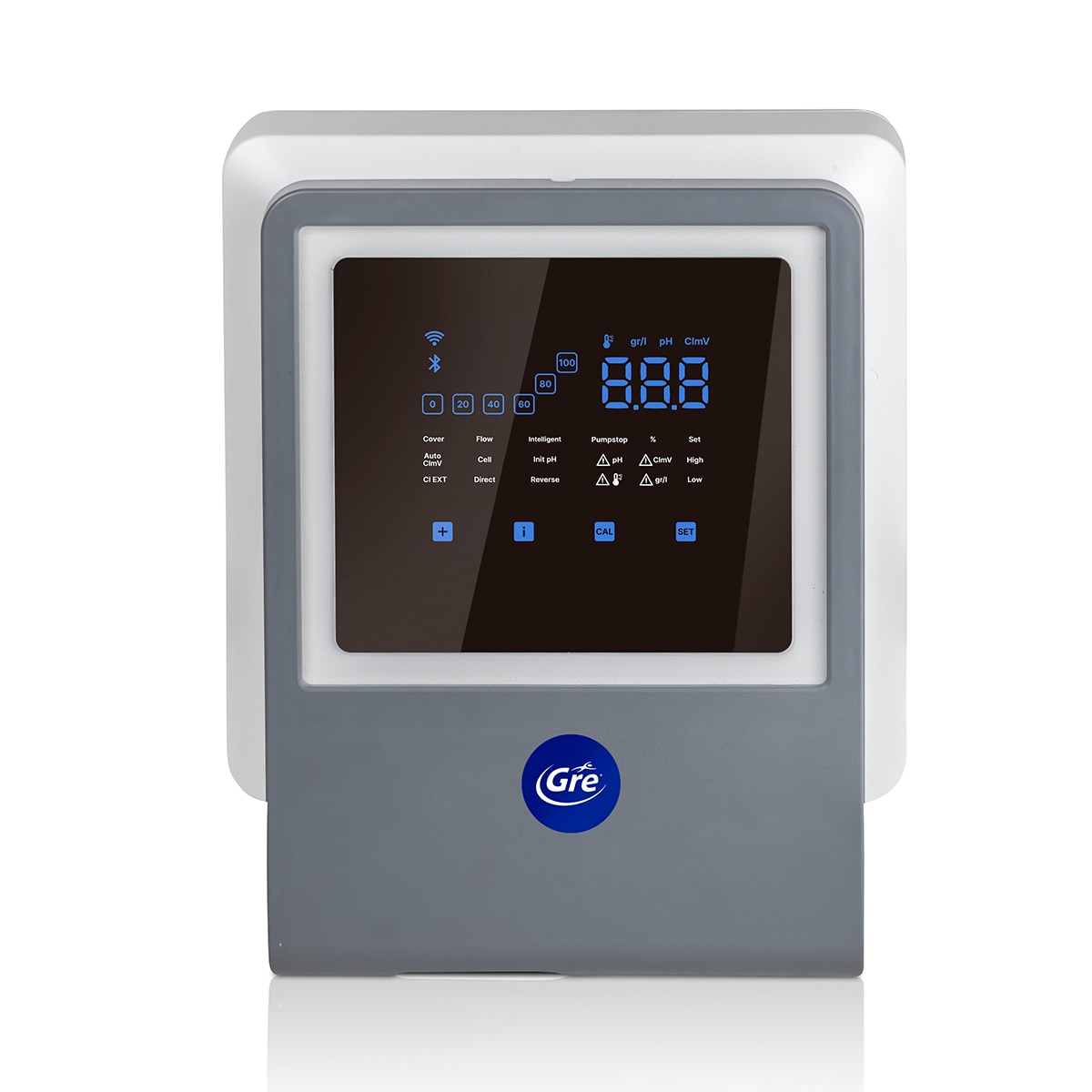 Clorador salino con regulador de pH con conectividad SWC All in one  12g/h  piscinas de hasta 60m3 Gris / Blanco-7