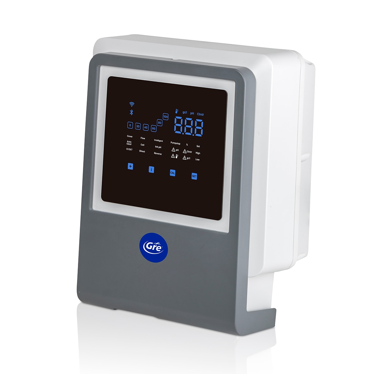 Clorador salino con regulador de pH con conectividad SWC All in one  12g/h  piscinas de hasta 60m3 Gris / Blanco-8