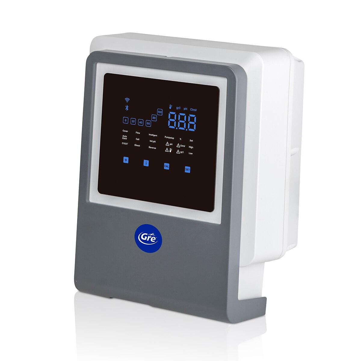Clorador salino con regulador de pH con conectividad SWC All in one  7g/h  piscinas de hasta 40 m3 Gris / Blanco-8