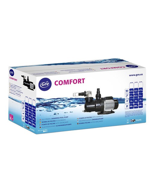 Bomba de Piscina Autoaspirante - 450 W Cinzento / Preto-2