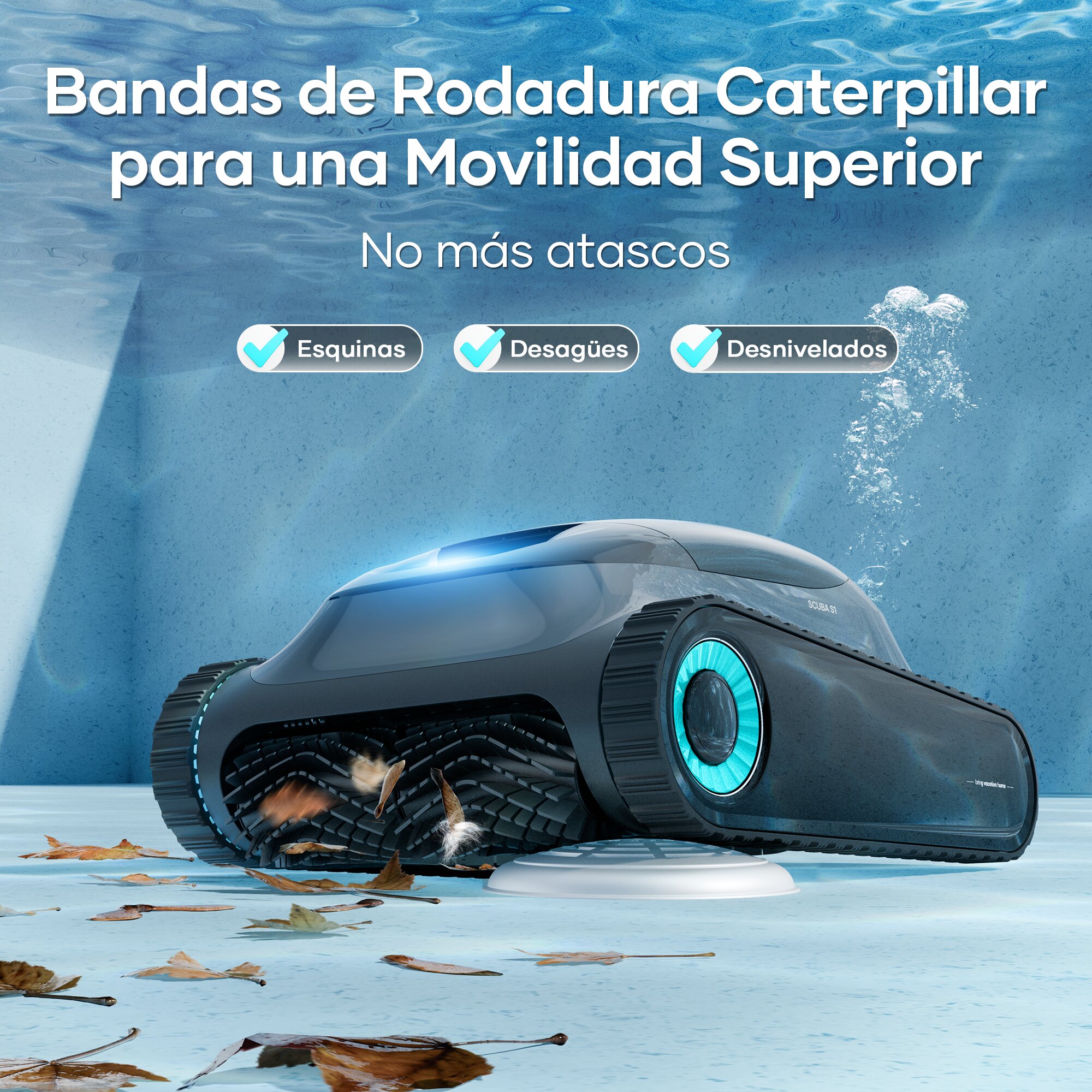 Robot limpiafondos Aiper Scuba S1 inalámbrico Gris-9