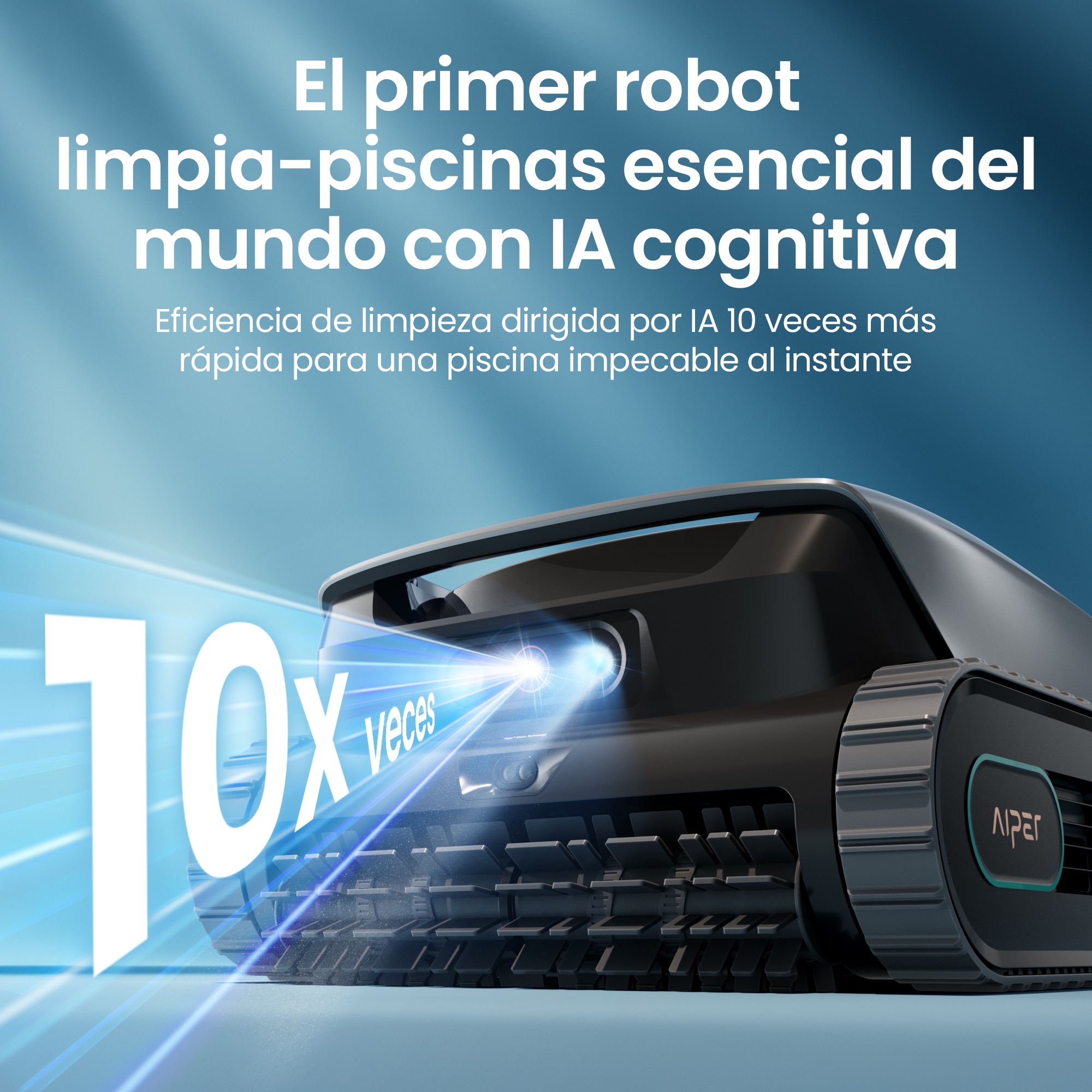 Robot limpiafondos Aiper V3 inalámbrico con IA Gris-2