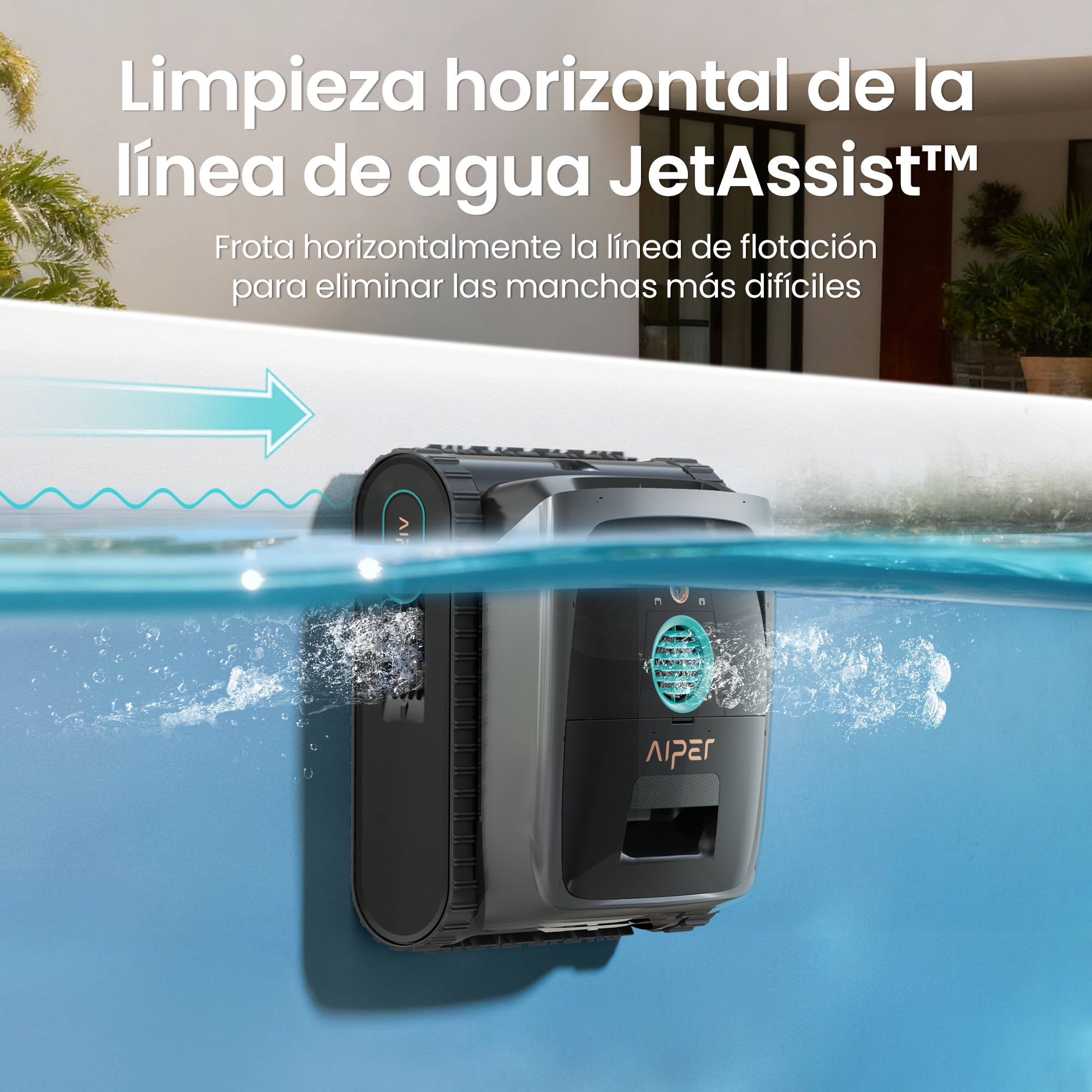 Robot limpiafondos Aiper V3 inalámbrico con IA Gris-7
