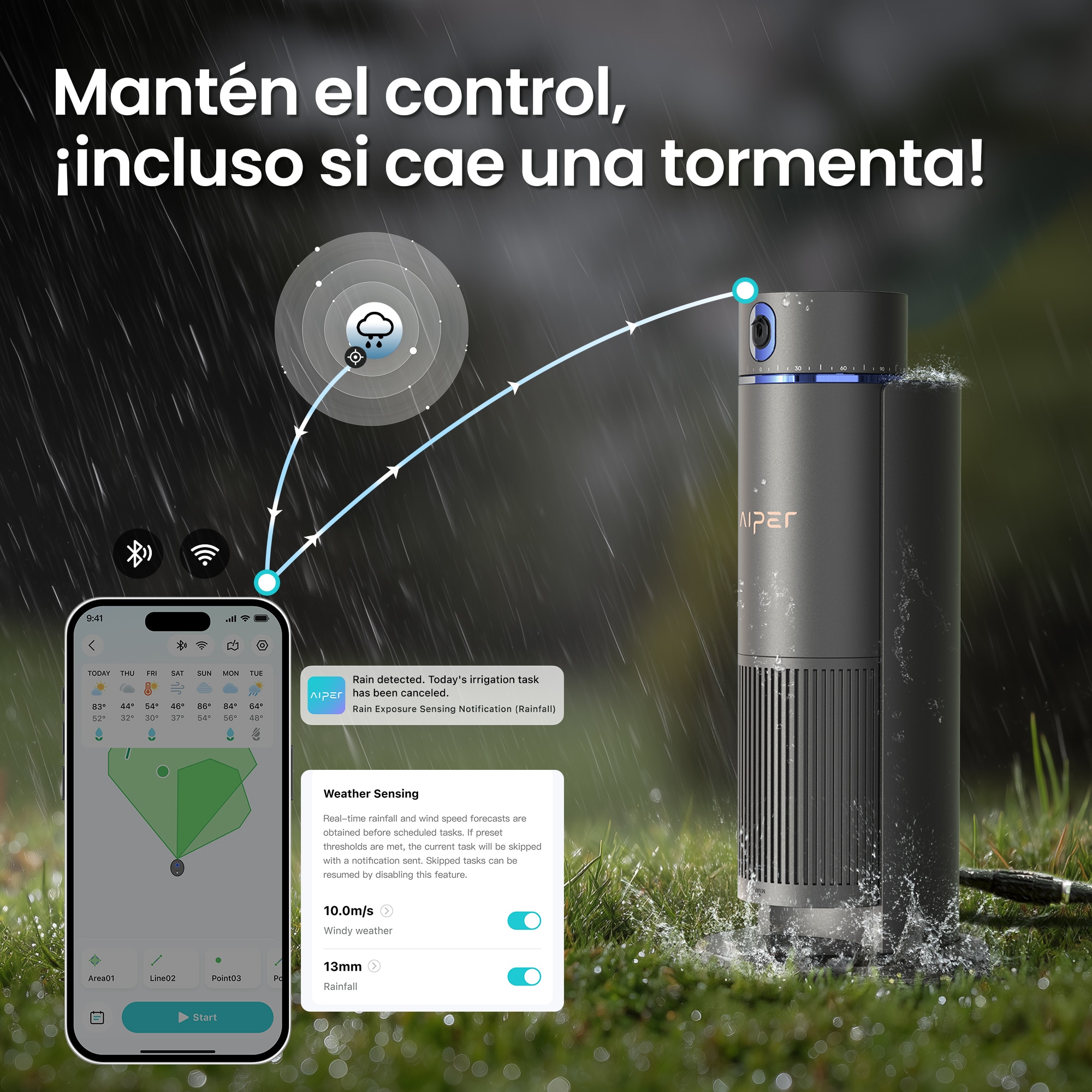 Sistema de riego automático Irrisense 2 Gris-15