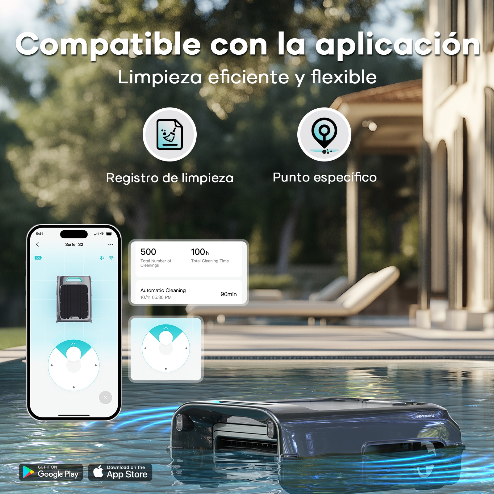 Robô Aiper EcoSurfer Cinzento-4