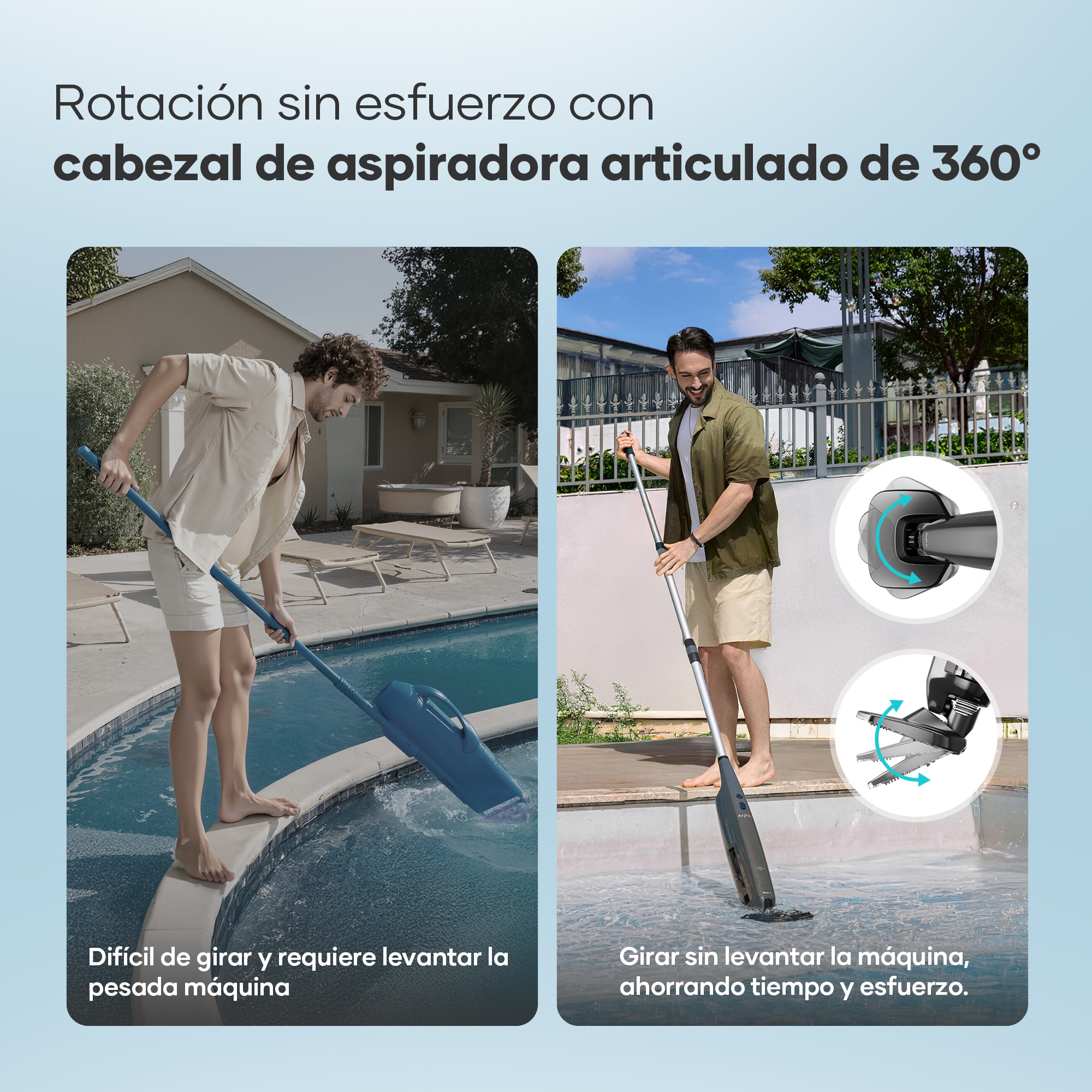El aspirador inálambrico para piscinas Pilot X1 Gris-7