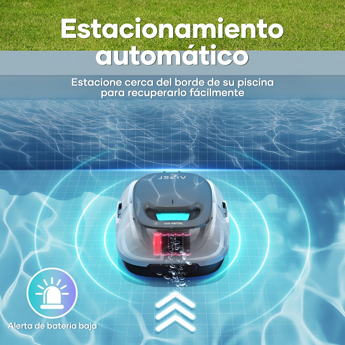 Limpiador Robótico Inalámbrico para piscinas Scuba SE White Blanco-6