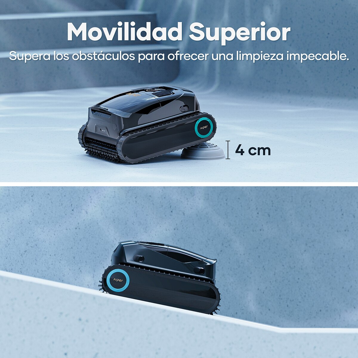 Limpiador Robótico Inalámbrico para piscinas Scuba X1 Pro Gris-9