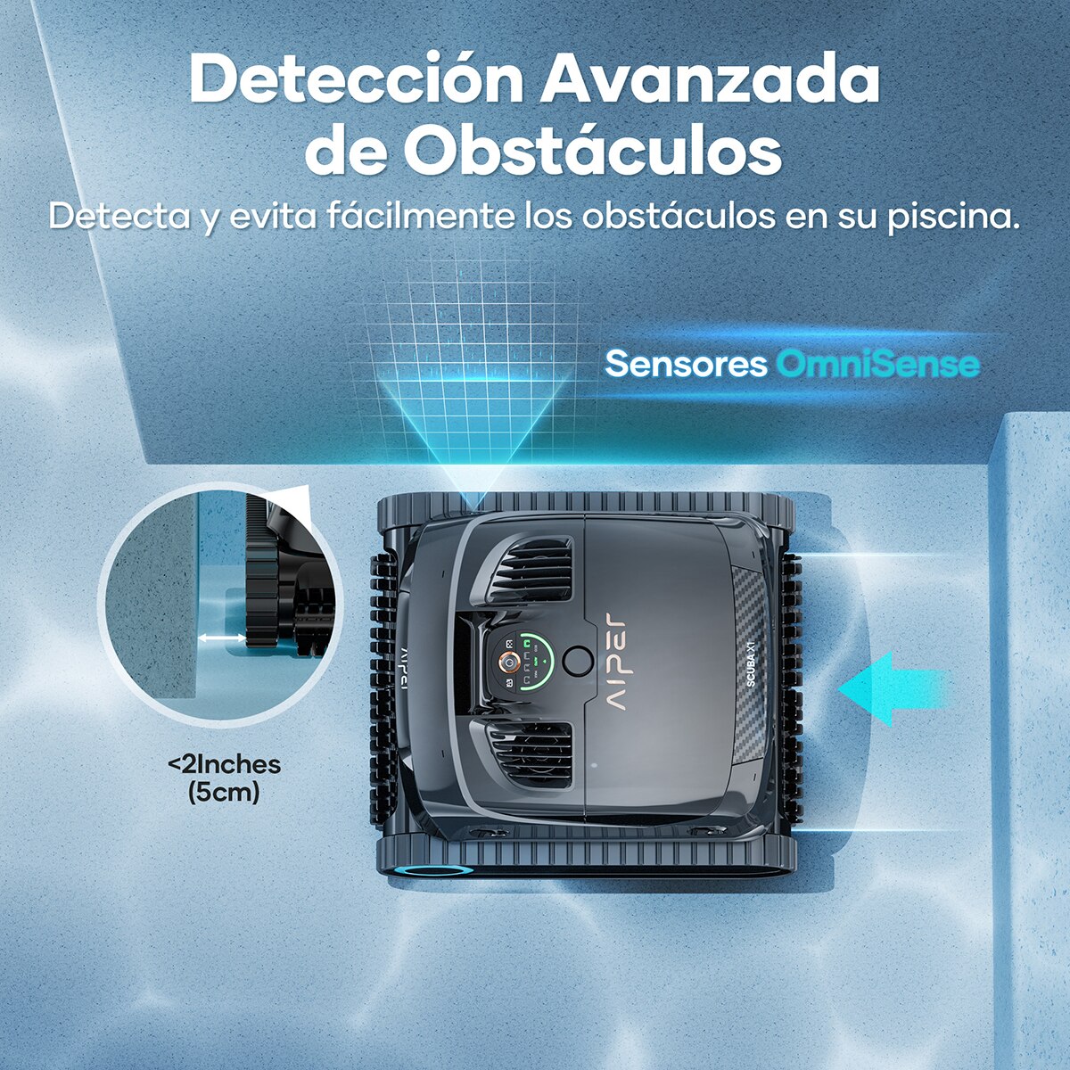 Limpiador Robótico Inalámbrico para piscinas Scuba X1 Pro Gris-10