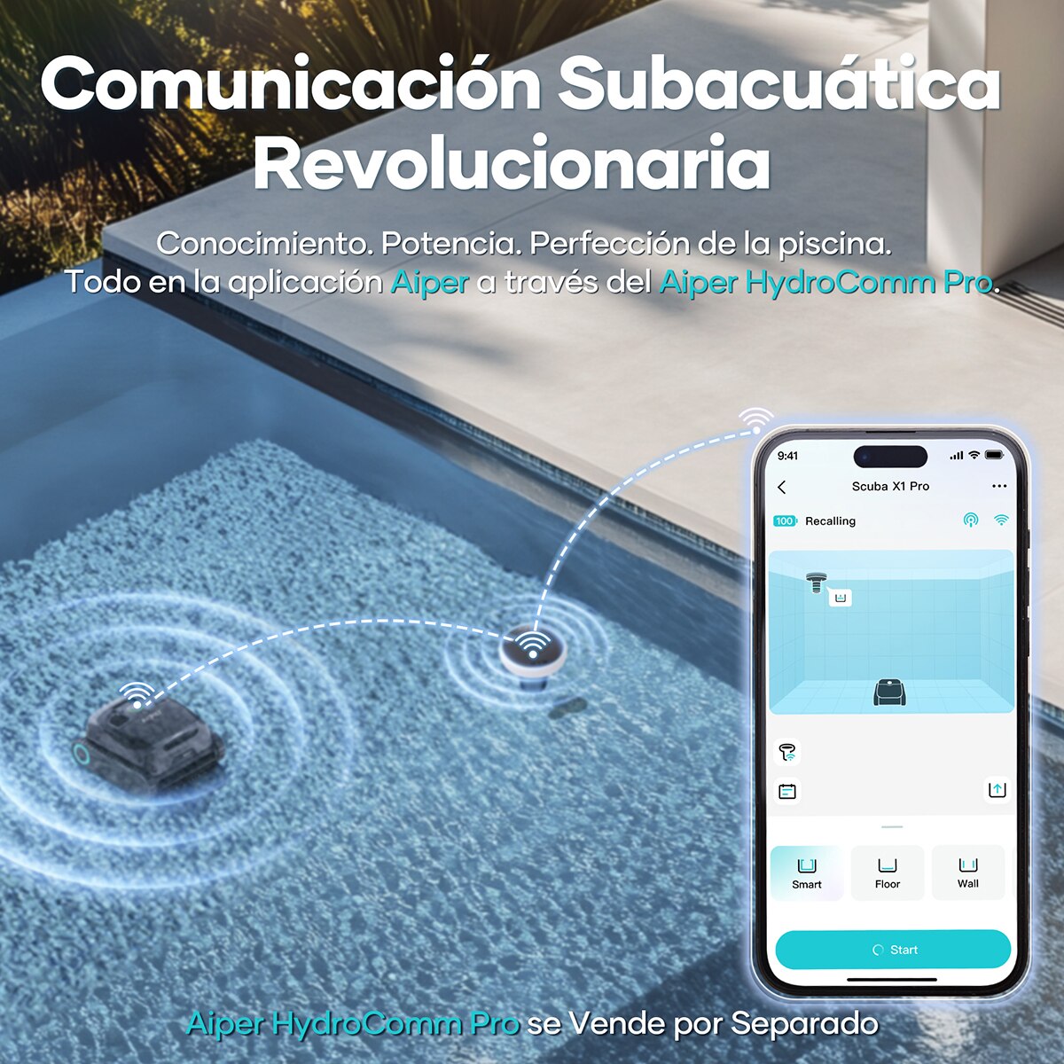 Limpiador Robótico Inalámbrico para piscinas Scuba X1 Pro Gris-12
