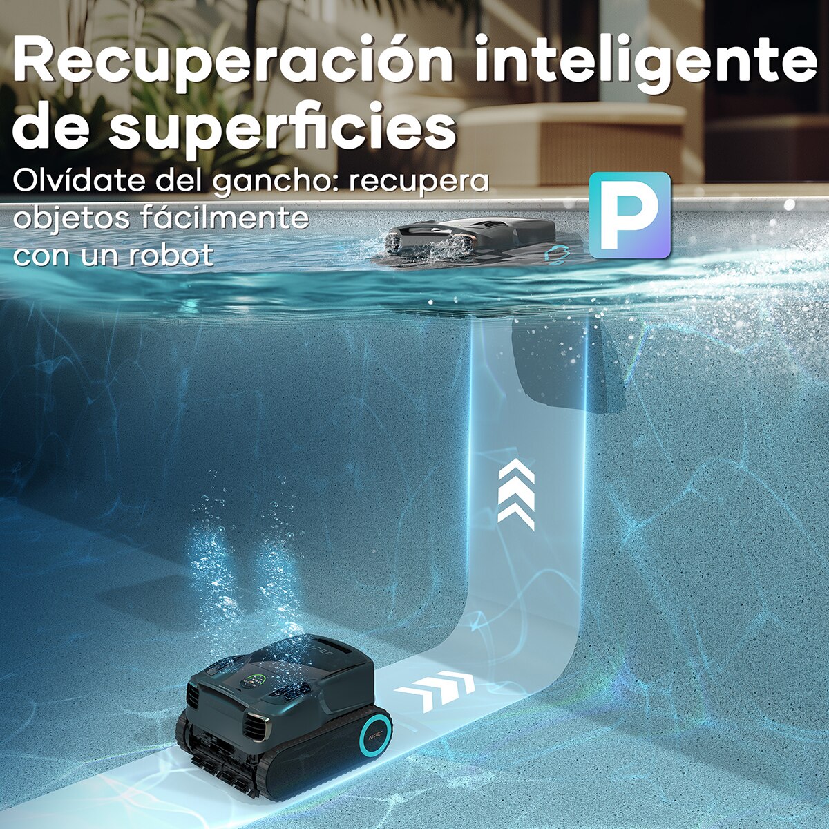Limpiador Robótico Inalámbrico para piscinas Scuba X1 Pro Max Gris-12