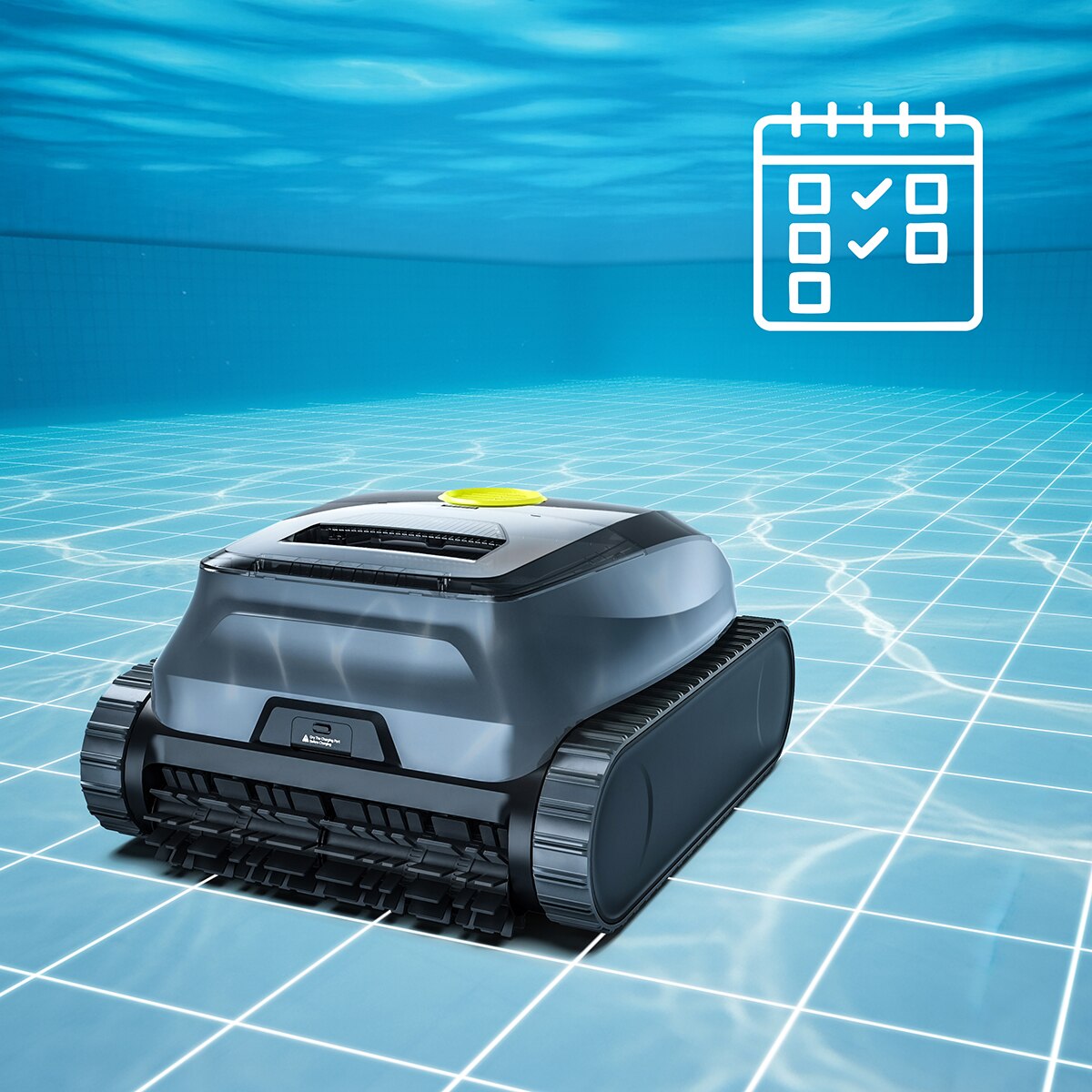 Robot Freedom Lite Zodiac batería con doble filtro para piscinas hasta 15x5m Gris / Amarillo-5
