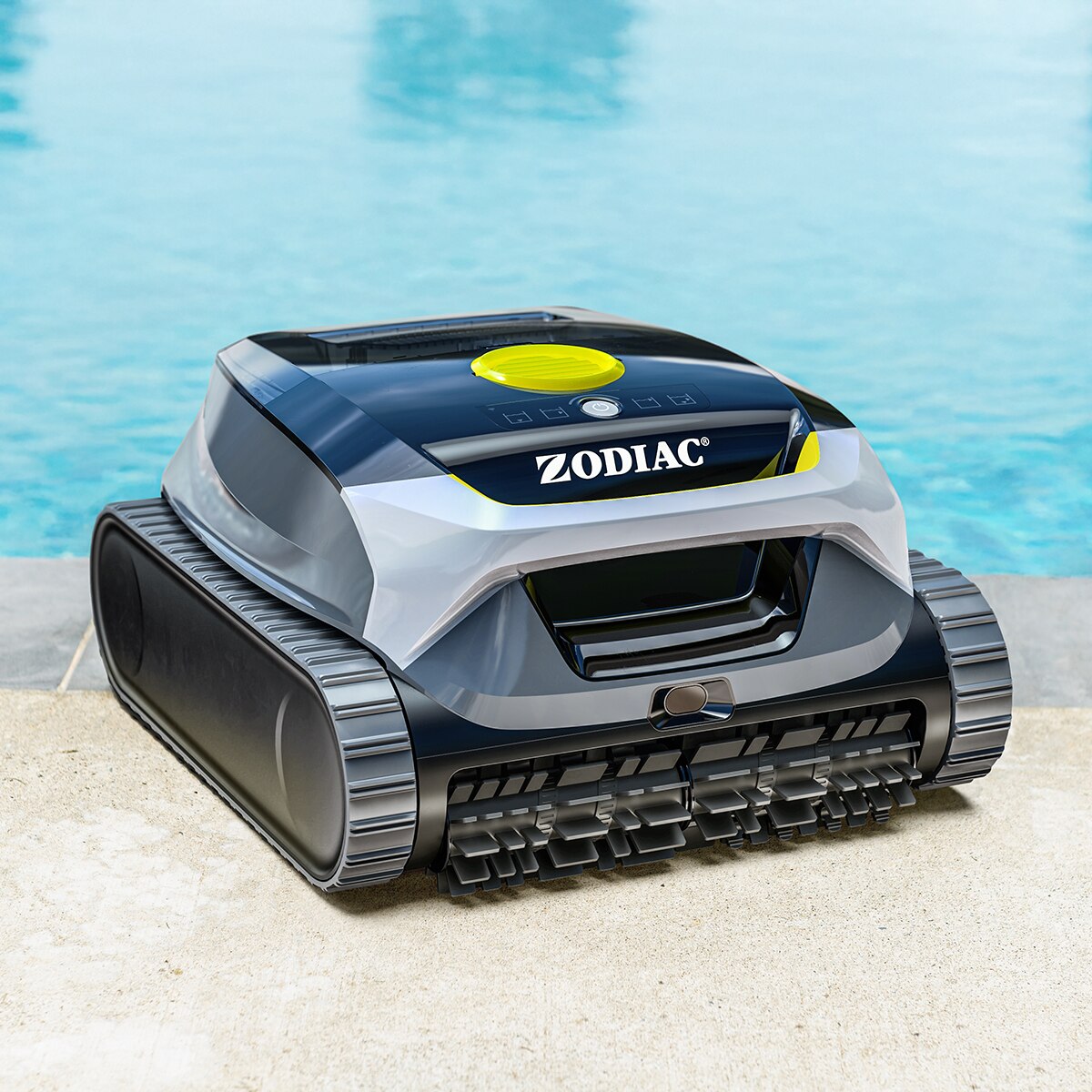 Robot Freedom Lite Zodiac batería con doble filtro para piscinas hasta 15x5m Gris / Amarillo-8