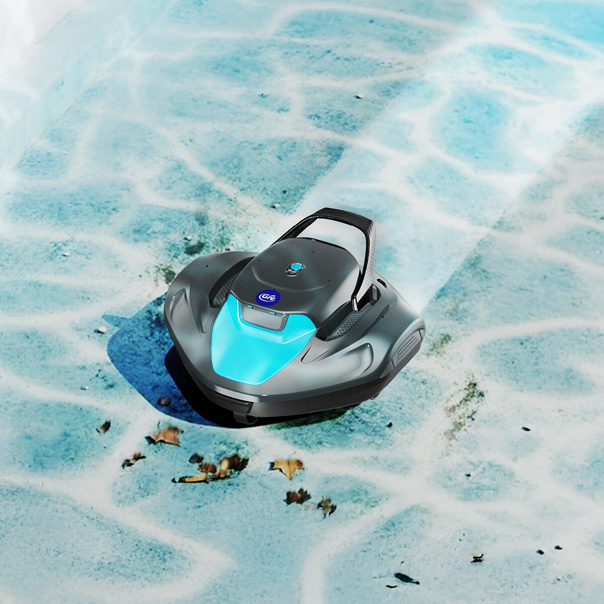 Robot a batería recargable para piscinas elevadas Gris / Azul-4