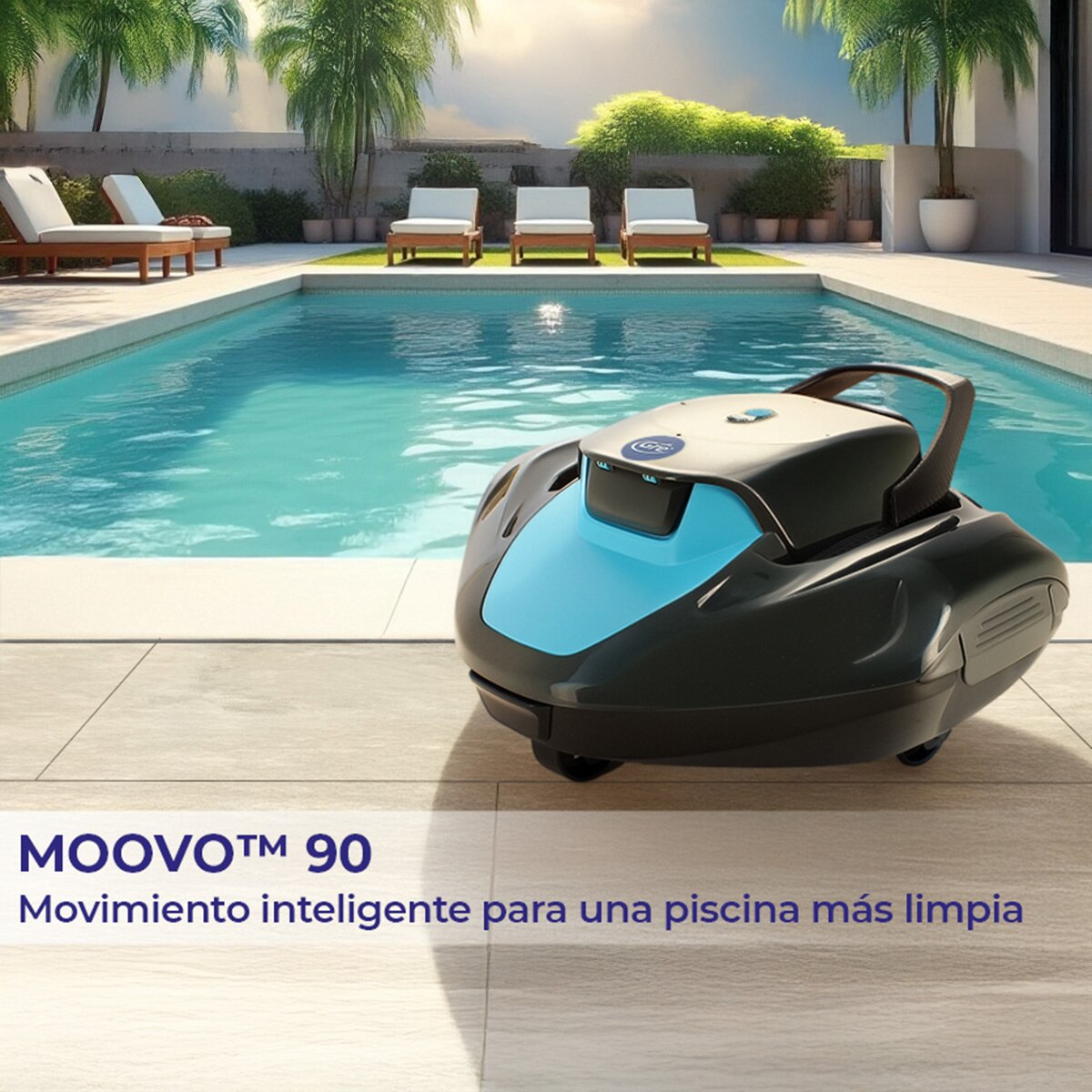 Robot a batería recargable para piscinas elevadas Gris / Azul-10