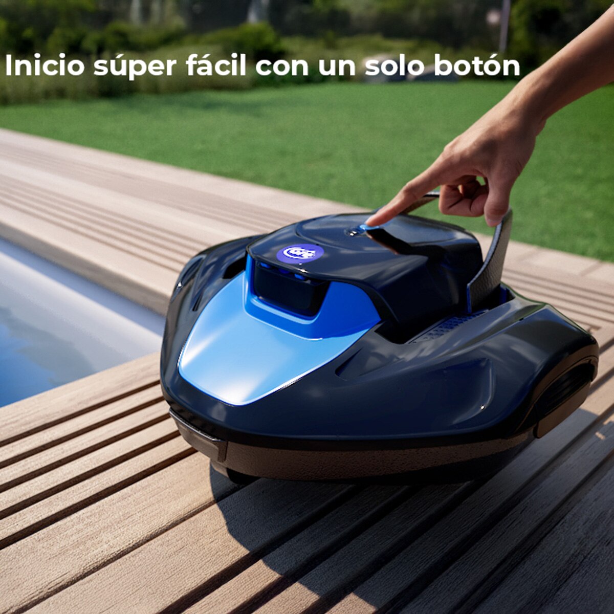 Robot a batería recargable para piscinas elevadas Gris / Azul-14