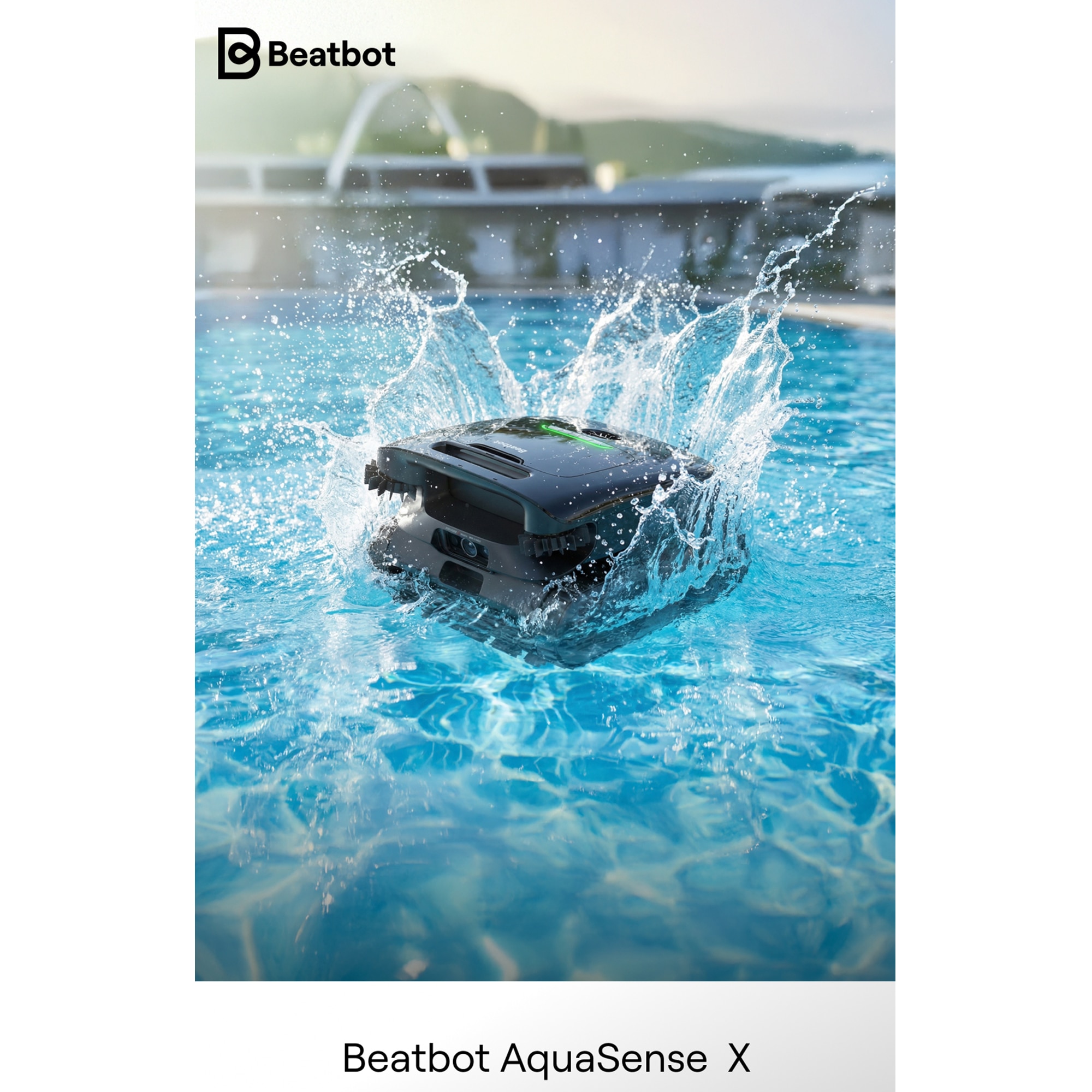Robot limpiafondos a batería Aquasense X Beatbot Negro-14