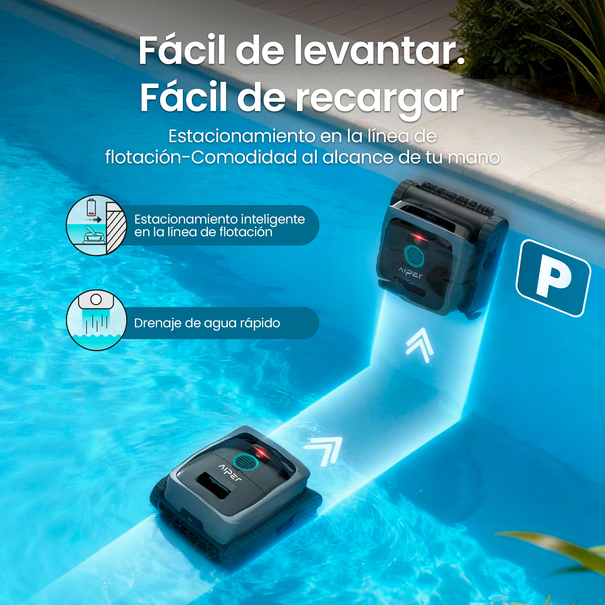 Robot limpiafondos Scuba S3 Aiper Gris-10