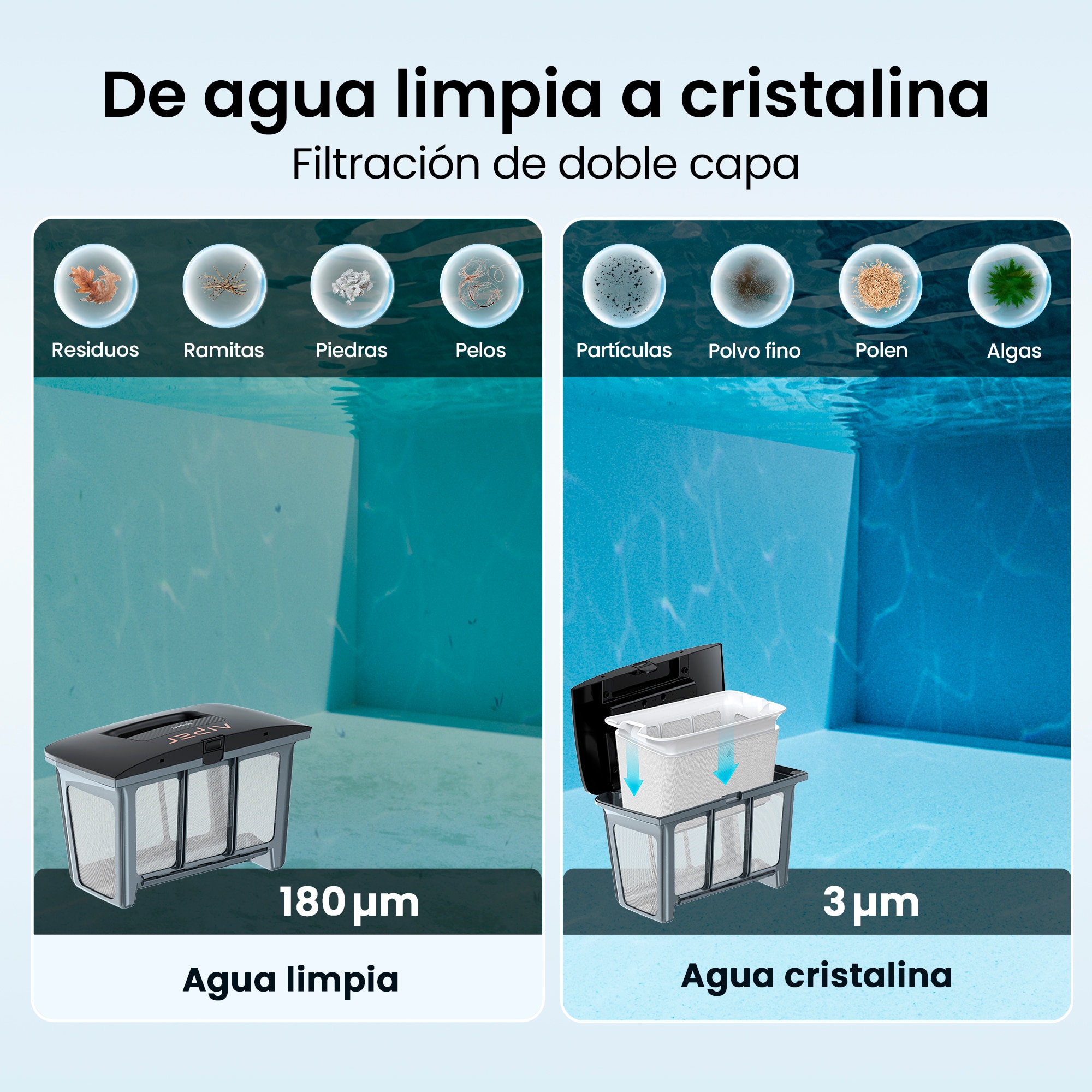Robot limpiafondos Scuba S3 Aiper Gris-15