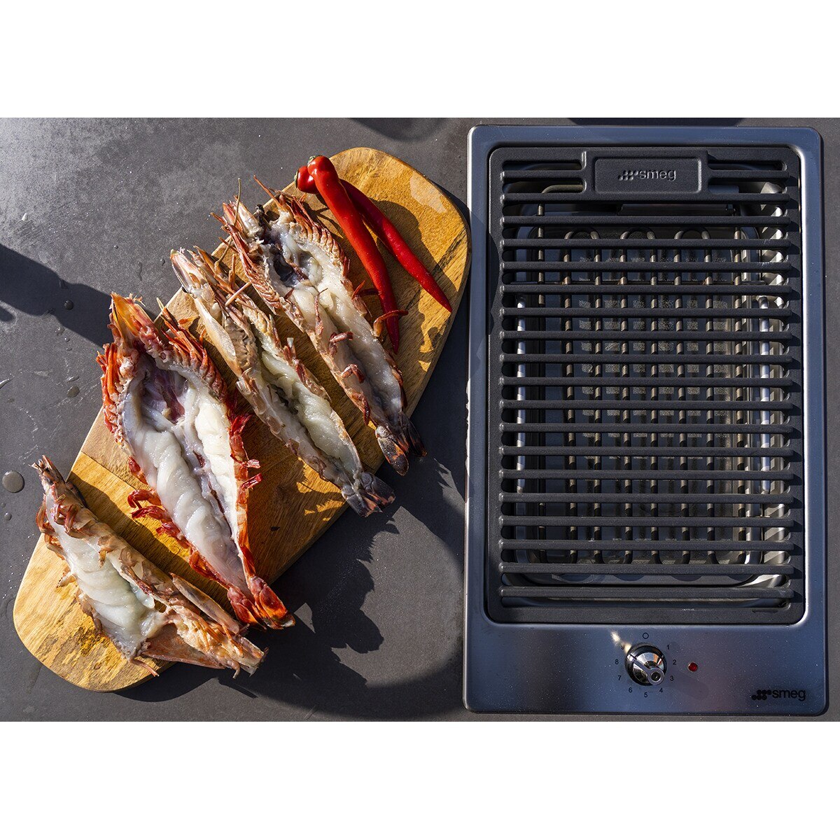Modulo Bancada Tuozi Kitaway [F] 61 Grill C/ Puerta Domo Blanco / Negro-2