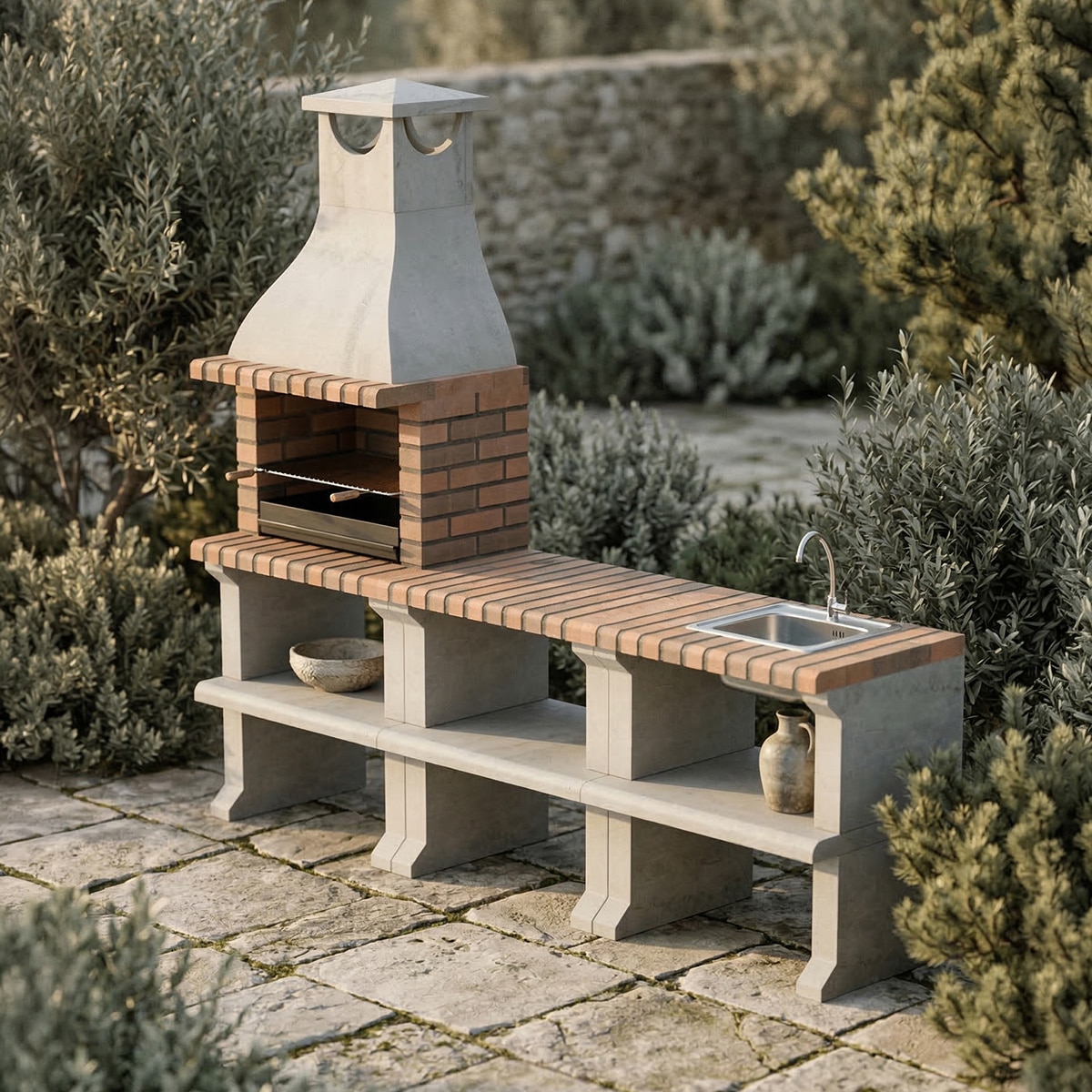 Barbacoa de obra Ragusa Plus P3 Terracota-2