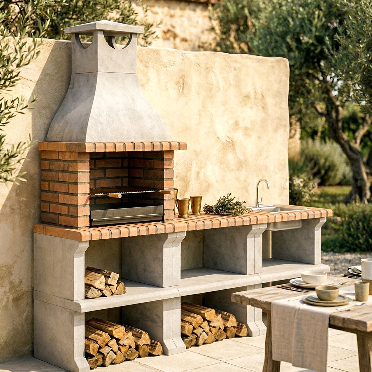 Cozinha Exterior Ragusa P3, Tijolo Terracota Terracota-4