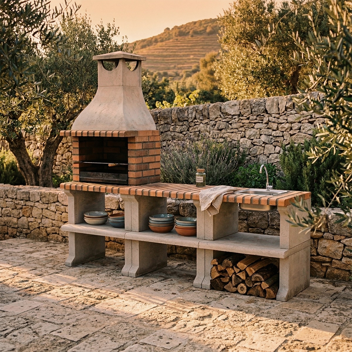Cozinha Exterior Ragusa P3, Tijolo Terracota Terracota-6