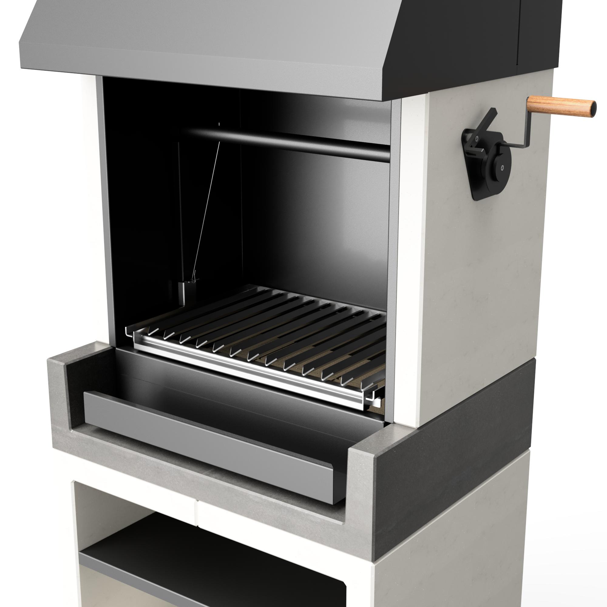 Barbacoa Tuozi Kitaway Otte [F] 84 Parrilla Argentina Acero Inoxidable Domo Gris-2
