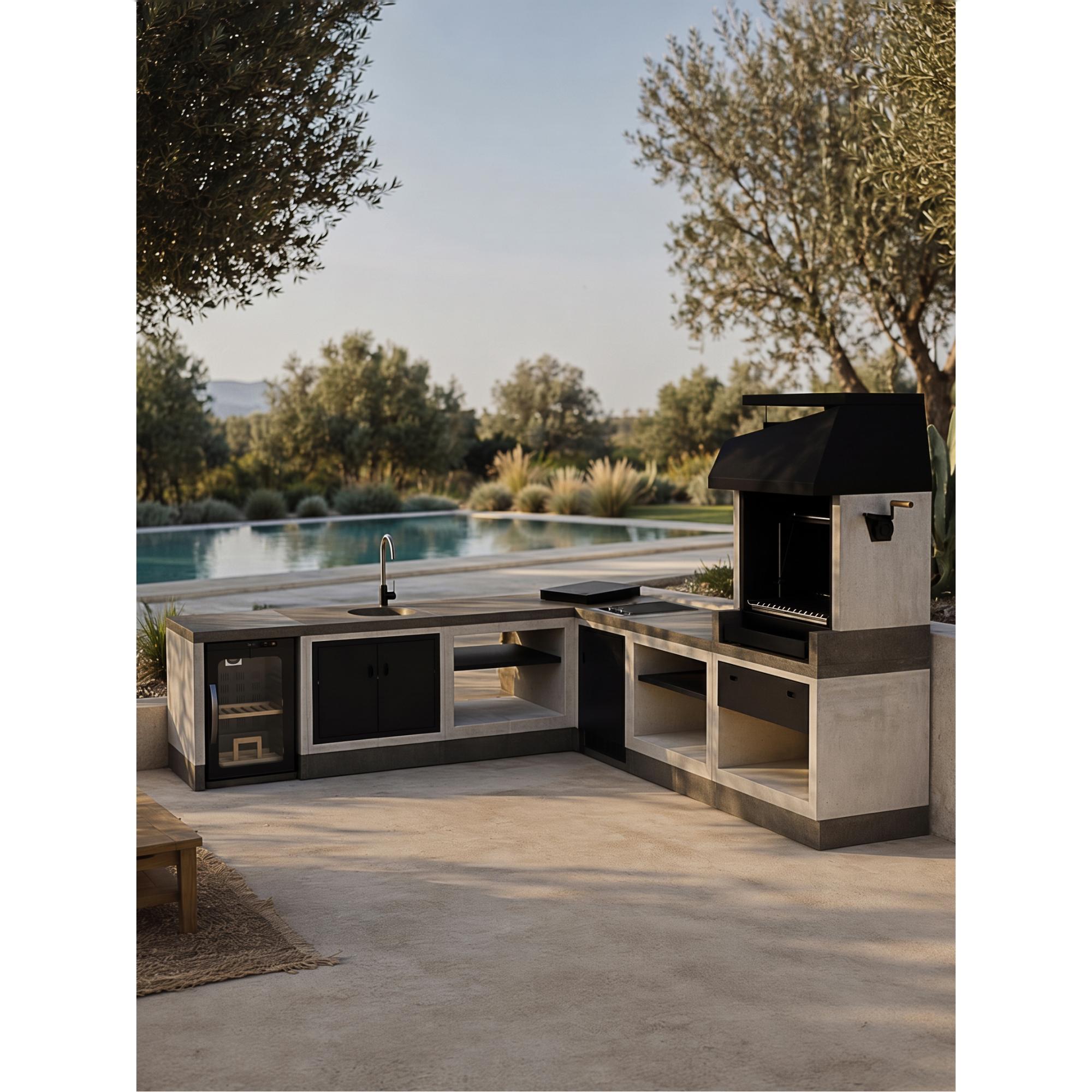 Barbacoa Tuozi Kitaway Otte [F] 84 Parrilla Argentina Acero Inoxidable Domo Gris-6