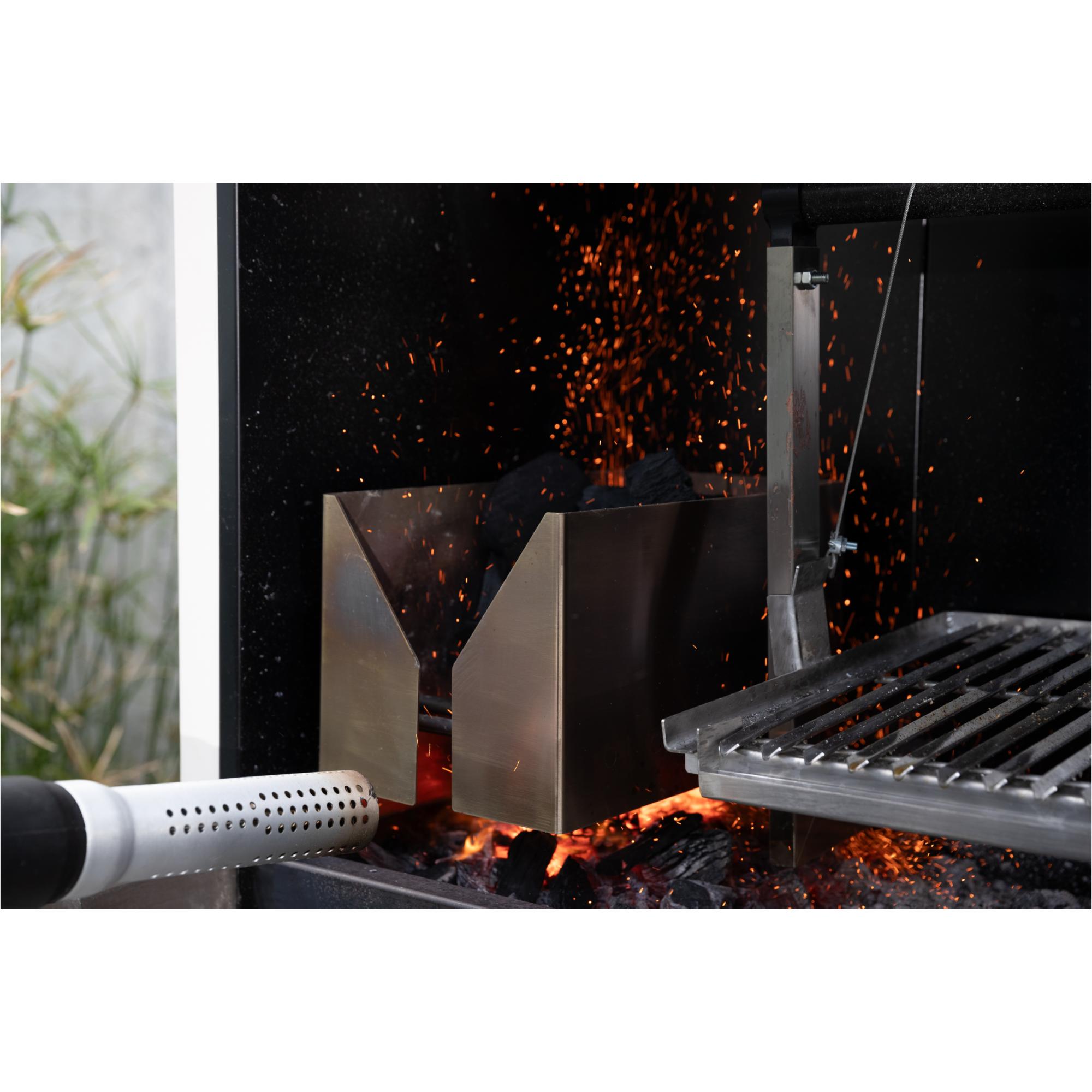 Barbacoa Tuozi Kitaway Argentino Xl [F] 126 C/ Brasero Lateral De Leña Domo Gris-5