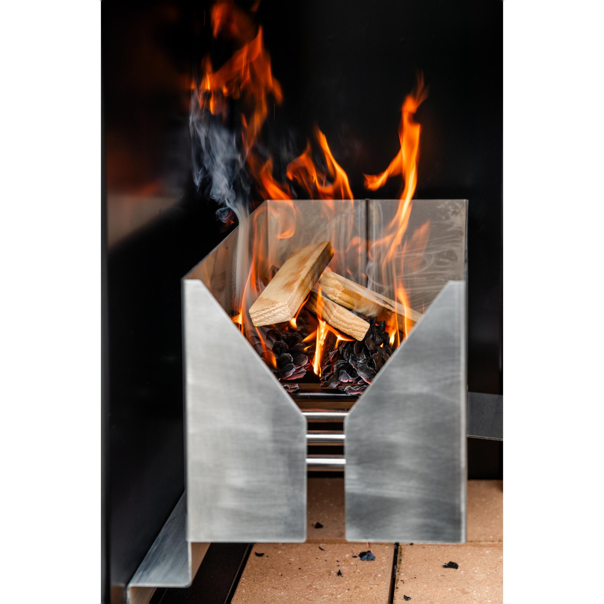 Barbacoa Tuozi Kitaway Argentino Xl [F] 126 C/ Brasero Lateral De Leña Domo Gris-9