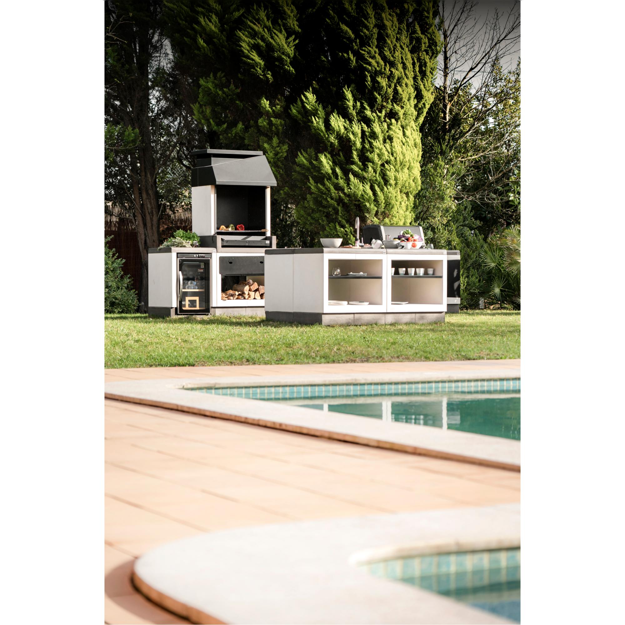 Cocina De Exterior Tuozi Kitaway P28 Domo Gris-2