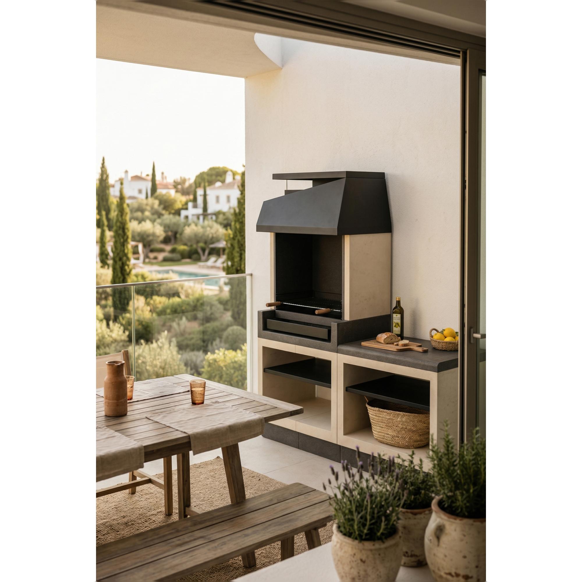 Cocina De Exterior Tuozi Kitaway P28 Domo Gris-3