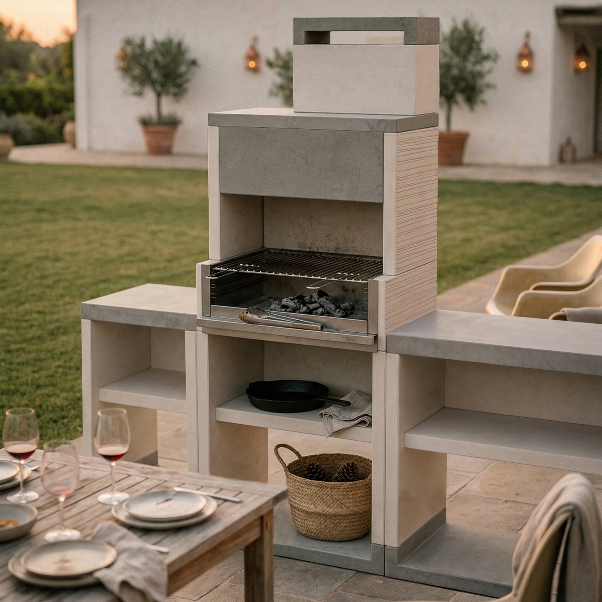 Barbacoa de obra VT Flex Plus HT Inox Gris-3
