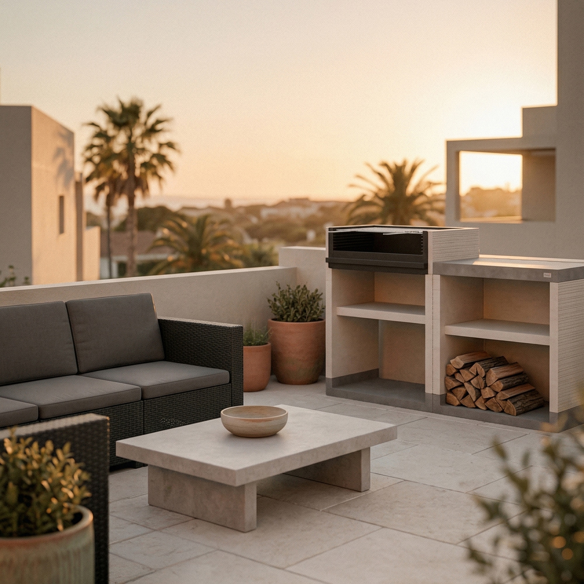Barbacoa de obra Venit Pack 2 Gris-3