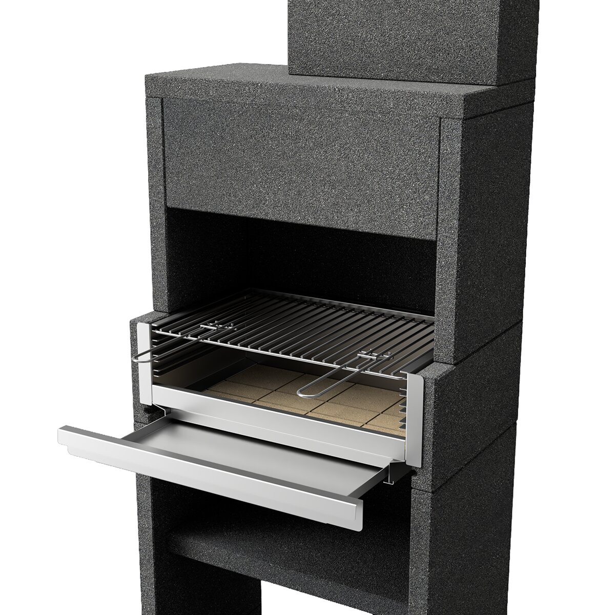 Barbacoa de obra Black Venit Inox Gris-3