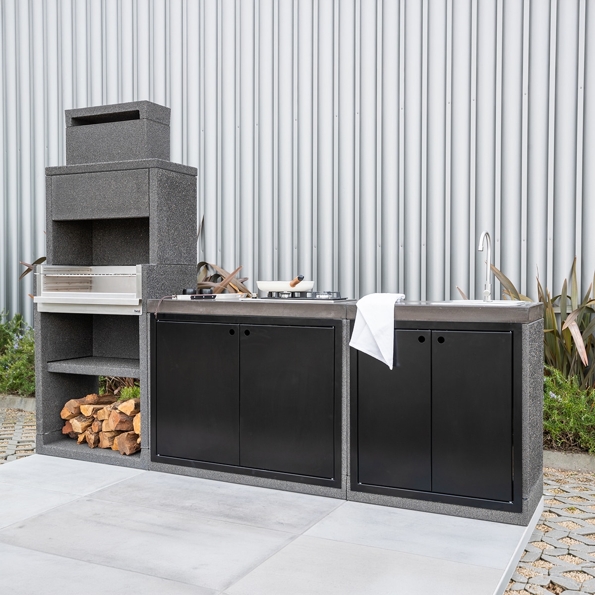 Barbacoa de obra Black Venit Inox Gris-7